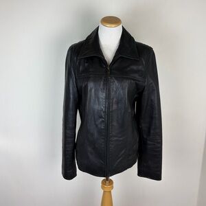 Vintage Avanti 90s Black Leather Jacket Size M